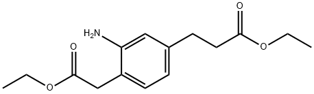 Ethyl 2-amino-4-(3-ethoxy-3-oxopropyl)phenylacetate Structural