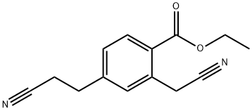 Ethyl 4-(2-cyanoethyl)-2-(cyanomethyl)benzoate Structural