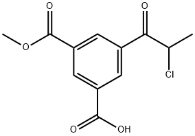 Methyl 3-carboxy-5-(2-chloropropanoyl)benzoate Structural