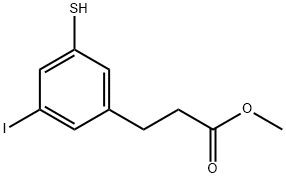 Methyl 3-iodo-5-mercaptophenylpropanoate Structural