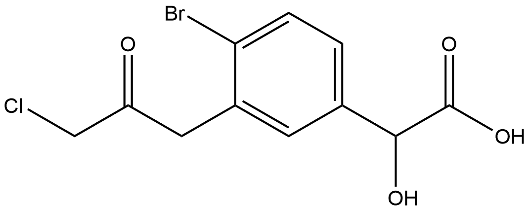 Benzeneacetic acid, 4-bromo-3-(3-chloro-2-oxopropyl)-α-hydroxy- Structural