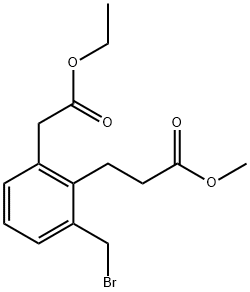 Ethyl 3-(bromomethyl)-2-(3-methoxy-3-oxopropyl)phenylacetate Structural