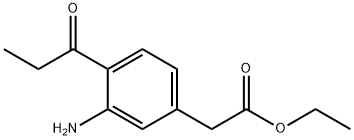 Ethyl 3-amino-4-propionylphenylacetate Structural