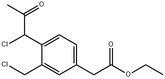 Ethyl 4-(1-chloro-2-oxopropyl)-3-(chloromethyl)phenylacetate Structural