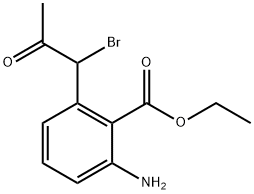 Ethyl 2-amino-6-(1-bromo-2-oxopropyl)benzoate Structural