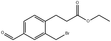 Ethyl 2-(bromomethyl)-4-formylphenylpropanoate Structural