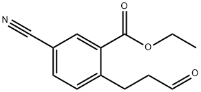 Ethyl 5-cyano-2-(3-oxopropyl)benzoate Structural