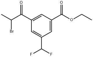 Ethyl 3-(2-bromopropanoyl)-5-(difluoromethyl)benzoate Structural