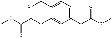 Methyl 4-(chloromethyl)-3-(3-methoxy-3-oxopropyl)phenylacetate Structural