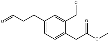 Methyl 2-(chloromethyl)-4-(3-oxopropyl)phenylacetate Structural