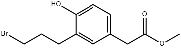 Methyl 3-(3-bromopropyl)-4-hydroxyphenylacetate Structural