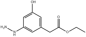 Ethyl 3-hydrazinyl-5-hydroxyphenylacetate Structural