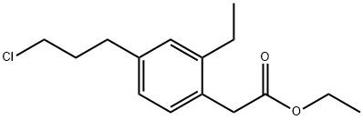 Ethyl 4-(3-chloropropyl)-2-ethylphenylacetate Structural
