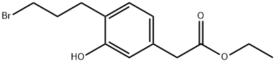 Ethyl 4-(3-bromopropyl)-3-hydroxyphenylacetate Structural