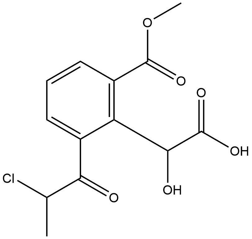 Methyl 2-(carboxy(hydroxy)methyl)-3-(2-chloropropanoyl)benzoate Structural