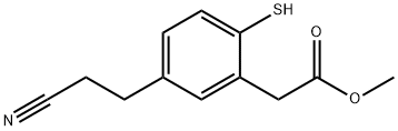 Methyl 5-(2-cyanoethyl)-2-mercaptophenylacetate Structural