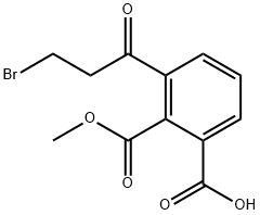Methyl 2-(3-bromopropanoyl)-6-carboxybenzoate Structural