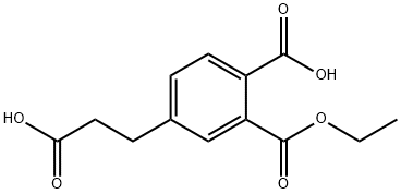 Ethyl 2-carboxy-5-(2-carboxyethyl)benzoate Structural
