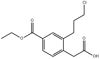 Ethyl 4-(carboxymethyl)-3-(3-chloropropyl)benzoate Structural