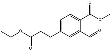 Methyl 4-(3-ethoxy-3-oxopropyl)-2-formylbenzoate Structural