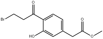 Methyl 4-(3-bromopropanoyl)-3-hydroxyphenylacetate Structural