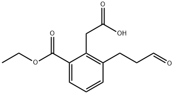 Ethyl 2-(carboxymethyl)-3-(3-oxopropyl)benzoate Structural