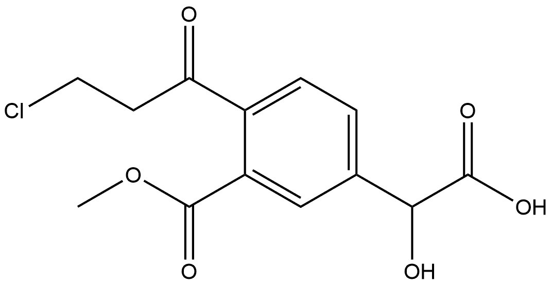 Methyl 5-(carboxy(hydroxy)methyl)-2-(3-chloropropanoyl)benzoate Structural