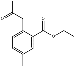 Ethyl 5-methyl-2-(2-oxopropyl)benzoate Structural