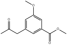 Methyl 3-methoxy-5-(2-oxopropyl)benzoate Structural