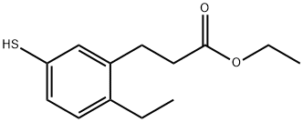 Ethyl 2-ethyl-5-mercaptophenylpropanoate Structural