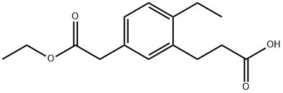 Ethyl 3-(2-carboxyethyl)-4-ethylphenylacetate Structural