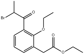 Ethyl 3-(2-bromopropanoyl)-2-ethoxyphenylacetate Structural