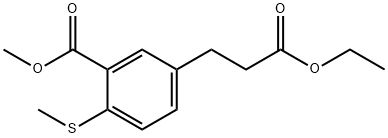 Methyl 5-(3-ethoxy-3-oxopropyl)-2-(methylthio)benzoate Structural