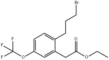Ethyl 2-(3-bromopropyl)-5-(trifluoromethoxy)phenylacetate Structural