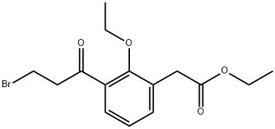 Ethyl 3-(3-bromopropanoyl)-2-ethoxyphenylacetate Structural