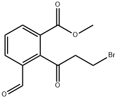 Methyl 2-(3-bromopropanoyl)-3-formylbenzoate Structural