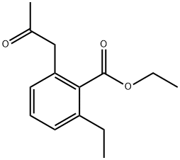 Ethyl 2-ethyl-6-(2-oxopropyl)benzoate Structural