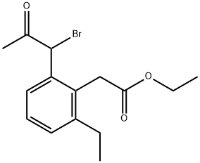 Ethyl 2-(1-bromo-2-oxopropyl)-6-ethylphenylacetate Structural