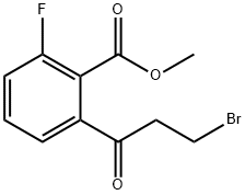 Methyl 2-(3-bromopropanoyl)-6-fluorobenzoate Structural