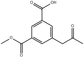 Methyl 3-carboxy-5-(2-oxopropyl)benzoate Structural