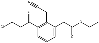 Ethyl 3-(3-chloropropanoyl)-2-(cyanomethyl)phenylacetate Structural