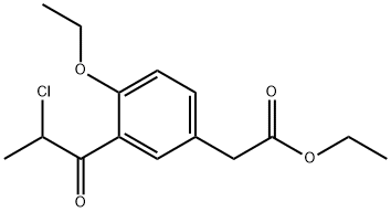 Ethyl 3-(2-chloropropanoyl)-4-ethoxyphenylacetate Structural