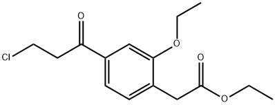 Ethyl 4-(3-chloropropanoyl)-2-ethoxyphenylacetate Structural