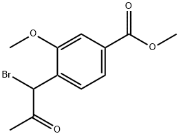 Methyl 4-(1-bromo-2-oxopropyl)-3-methoxybenzoate Structural