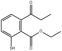Ethyl 2-mercapto-6-propionylbenzoate Structural