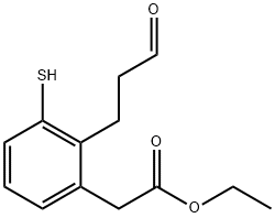 Ethyl 3-mercapto-2-(3-oxopropyl)phenylacetate Structural