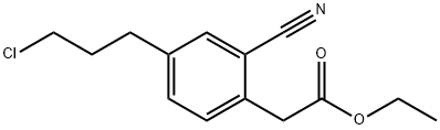 Ethyl 4-(3-chloropropyl)-2-cyanophenylacetate Structural