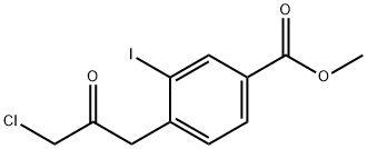 Methyl 4-(3-chloro-2-oxopropyl)-3-iodobenzoate Structural