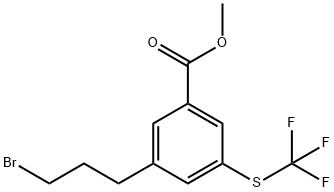 Methyl 3-(3-bromopropyl)-5-(trifluoromethylthio)benzoate Structural