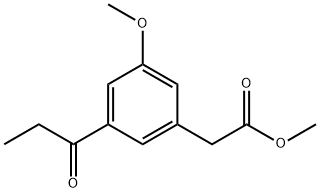 Methyl 3-methoxy-5-propionylphenylacetate Structural